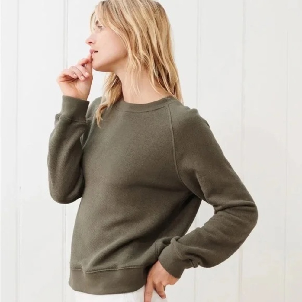 Jenni Kayne Saturday Sweatshirt Olive Green Size XS